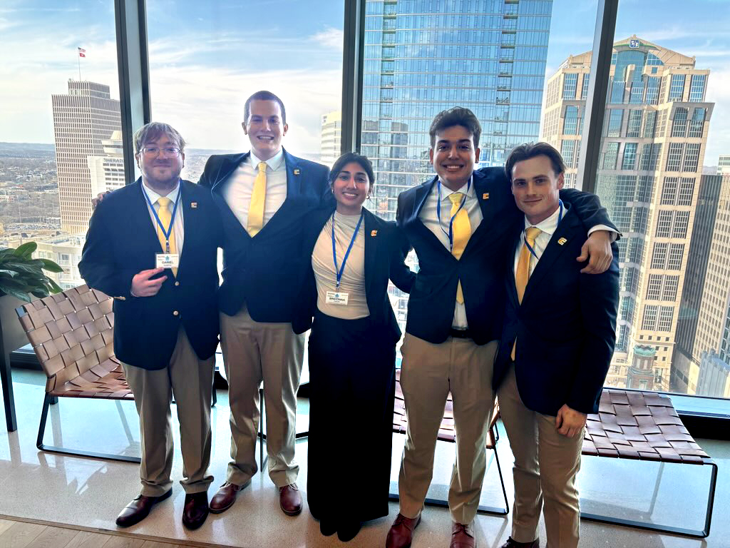 People smiling at camera