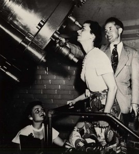 Students in the Clarence T. Jones Observatory.