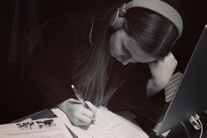 Student Listening to Naxos Streaming Music