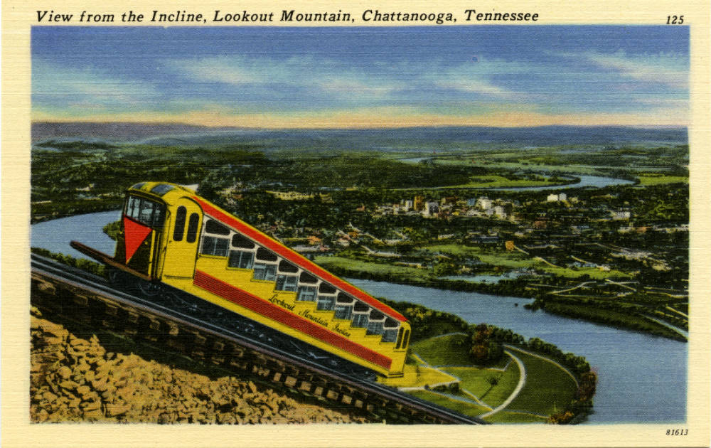 The Incline Railway on Lookout Mountain, overlooking Chattanooga, Tennessee.