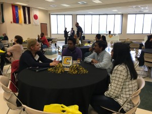 Dr. Neslihan Alp shares information with students and families.