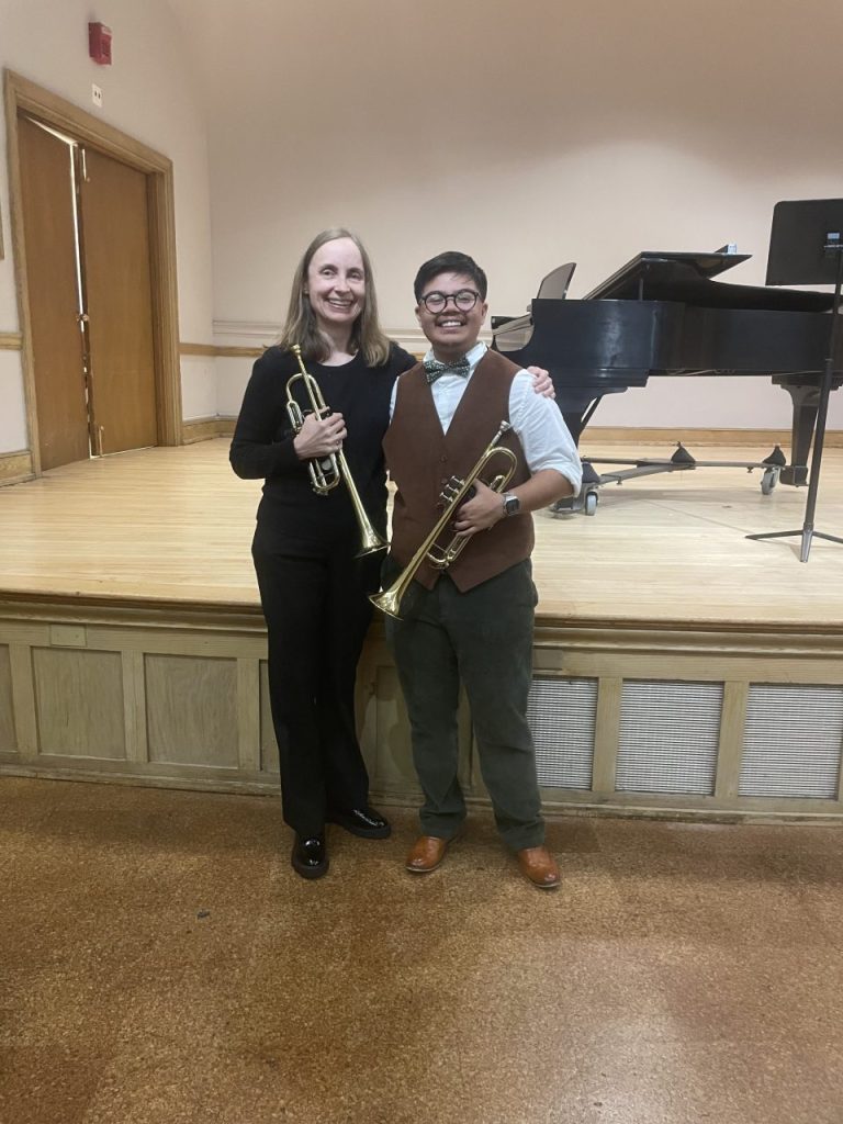 Dr. Schafer and Emmett Davies after Emmett's recital