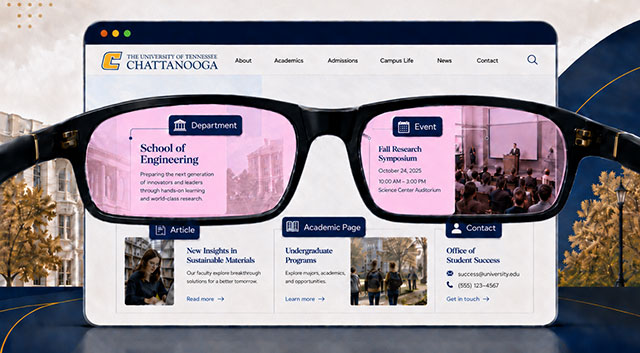 Rose-colored glasses view the UTC website