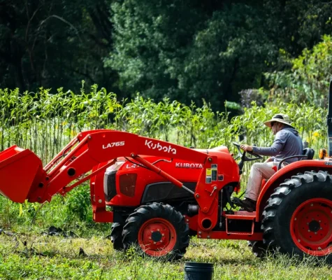 Farm tractor at Crabtree Farm