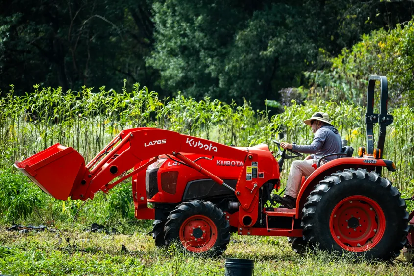 Farm tractor at Crabtree Farm