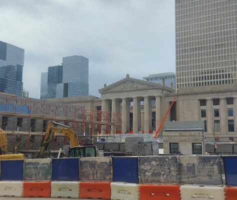 Cranes installing platforms of the new Tennessee Capitol Visitors Center. Construction underway on the new Visitors Center in Nashville. Photo by Jonathan Walker, Mar. 10, 2026