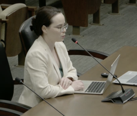 Attorney Jasmine Miller with the Youth Law Center testifies before the Tennessee State Senate Judiciary Committee on Wed. March 10.