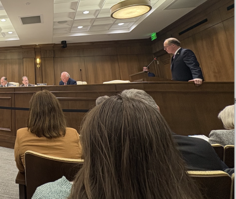 Senator Jack Johnson Republican from Franklin presents the voucher expansion bill to the Senate Education Committee on Wednesday March 11, 2026.