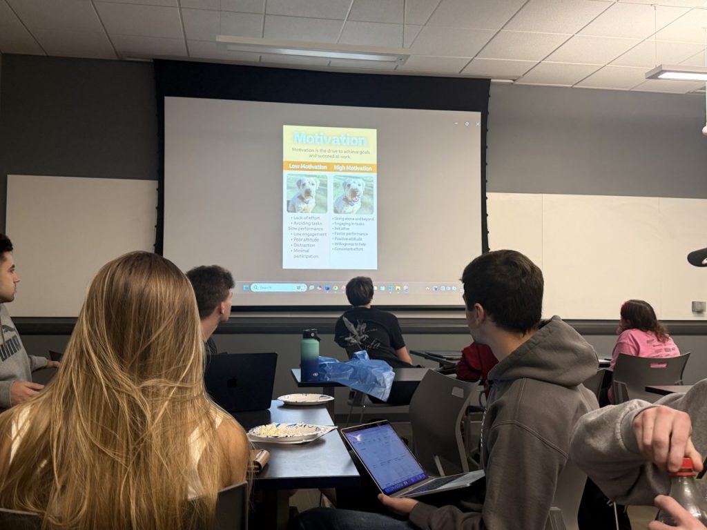 Class watches TikTok videos about management concepts