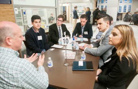 Decosimo Success Center hosts business visits to help students prepare for business world.
