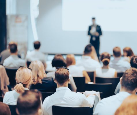 People attend an event