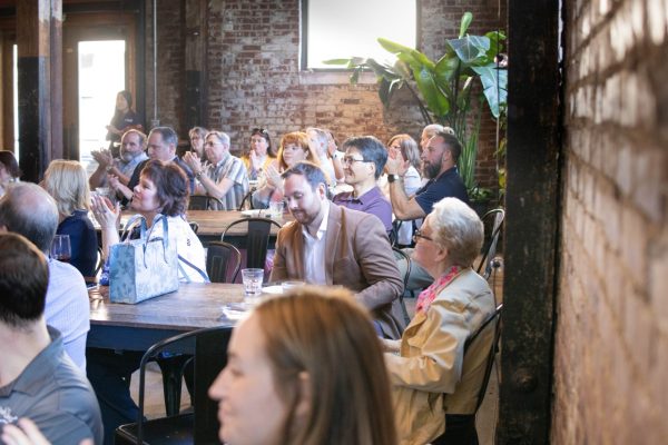 People in a room at an awards ceremony