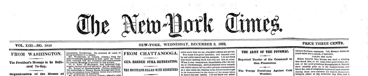 First Issue Nyt Historic New York Times! - UTC Library