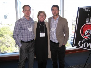 Dr. Brockman (middle) proudly standing with Josh Kapellusch (left) and Peter Sauska (right).