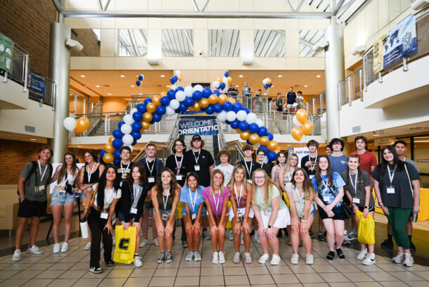Incoming freshmen congregated at the University Center during the return of on-campus orientations.
