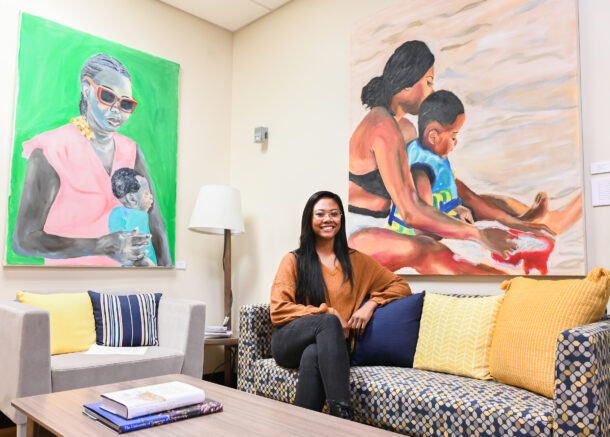 Tamia Spinks, who received a Bachelor of Fine Arts degree from UTC in May, is the first recipient of the Diversity and Engagement Art Fellowship.