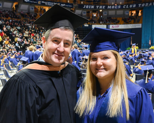 Jay Dale, president of the UTC Alumni Board of Directors, and his daughter, Emma.