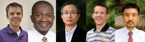 From left: Dr. David Giles, Dr. Abdul Ofoli, Dr. Hong Qin, Dr. Donald Reising, Dr. Sungwoo Yang