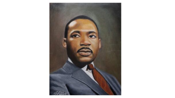 Portrait of Martin Luther King Jr. by Chattanooga artist Jerry Allen. The portrait was commissioned by the Bessie Smith Cultural Center.