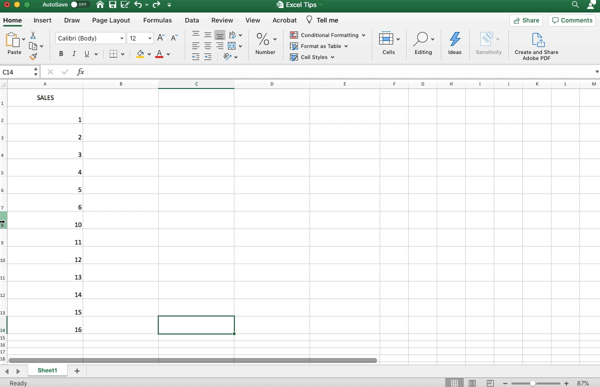 inserting rows into Excel