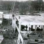 Lupton Library under construction. Photo courtesy of Special Collections & University Archives, UTC Library, The University of Tennessee at Chattanooga.