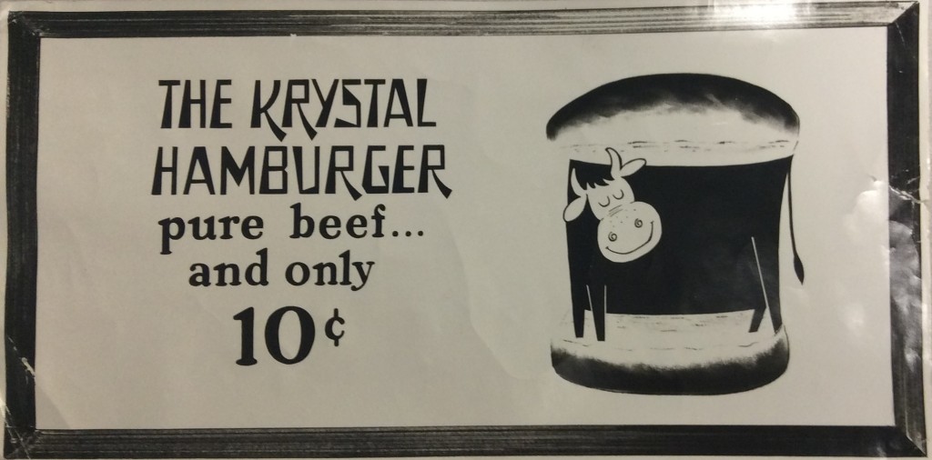 Krystal burgers advertisement.