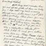 First page of a January 29, 1945 letter from PFC Jones to his wife, Mary Mildred. Photo courtesy of Special Collections & University Archives, UTC Library, The University of Tennessee at Chattanooga.