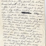 Second page of a January 29, 1945 letter from PFC Jones to his wife, Mary Mildred. Photo courtesy of Special Collections & University Archives, UTC Library, The University of Tennessee at Chattanooga.
