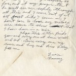 Third page of a January 29, 1945 letter from PFC Jones to his wife, Mary Mildred. Photo courtesy of Special Collections & University Archives, UTC Library, The University of Tennessee at Chattanooga.