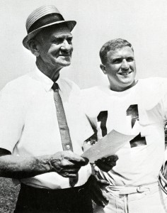 Football Coach A.C. "Scrappy" Moore with Captain Larry Elmore