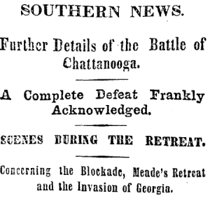 newsclipping battle of chattanooga