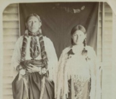 Kiowa husband and wife in full dress