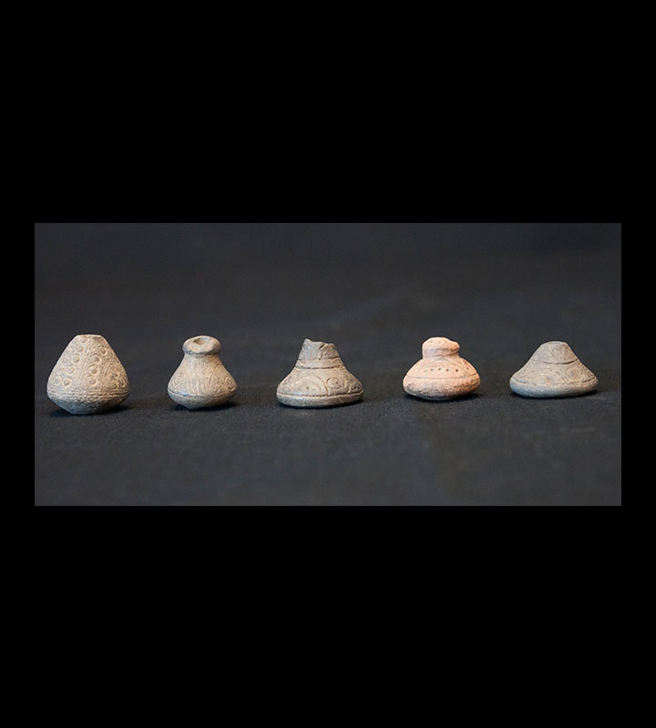 Pre-Columbian ceramic spindle whorls. Courtesy of the University of Tennessee at Chattanooga Special Collections.