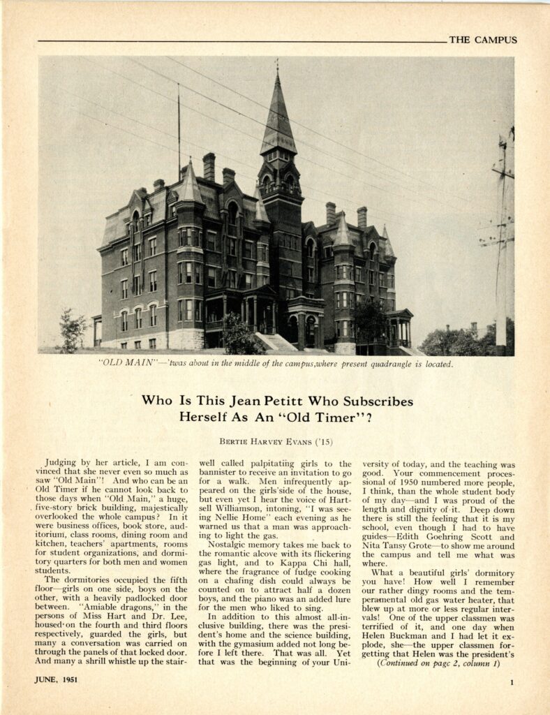 A scanned page from the University of Chattanooga Alumni Association newsletters and magazines series.