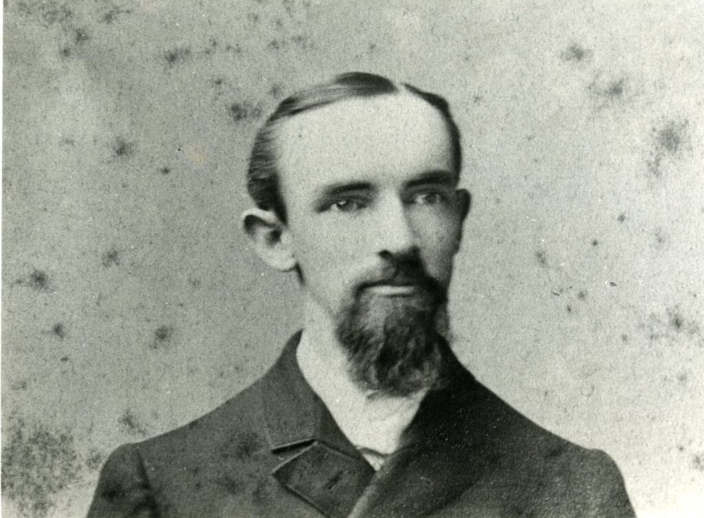 Portrait photograph of Edward Lewis, first president of Chattanooga University (1886-1889).